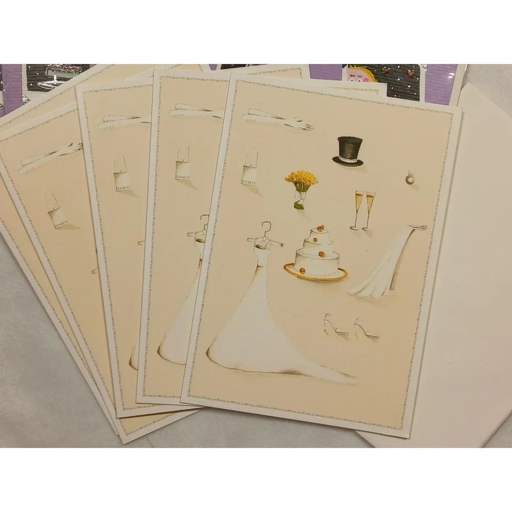Lot 3 Sets Of New Designer Wedding Greeting  Cards